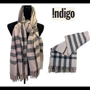 Indigo Pastel Dusty Rose Pink Burgundy Gray Fall Winter Warm Soft Blanket Scarf